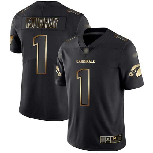 Arizona Cardinals Limited Black Gold Men Kyler Murray Jersey NFL Football #1 Vapor Untouchable->nfl t-shirts->Sports Accessory